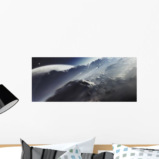 Alien Scout Ship Escapes Wall Decal