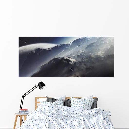 Alien Scout Ship Escapes Wall Decal