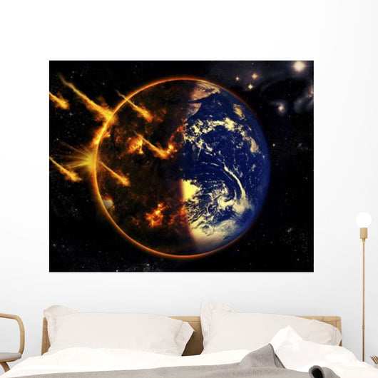 Swarm Deadly Meteorites Impact Wall Decal