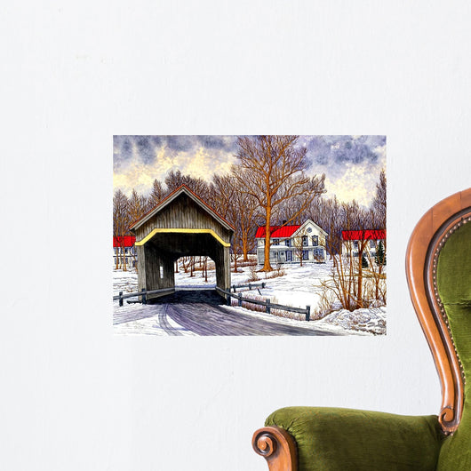 Covered Bridge Warren Vt Wall Mural
