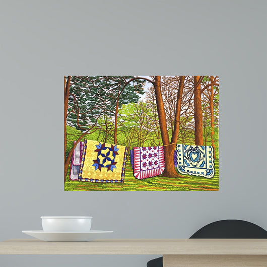 Quilts Woods Bird-in-hand Pa Wall Decal