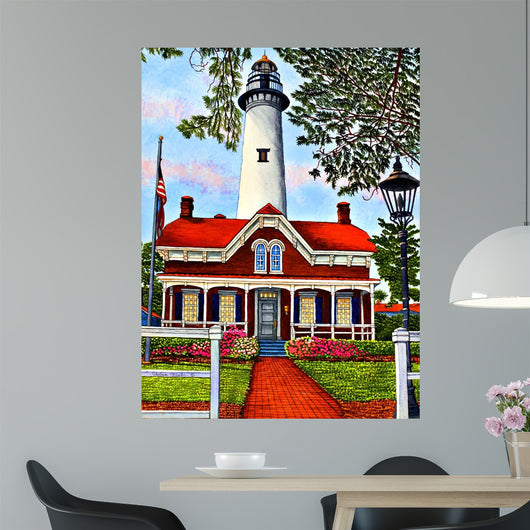 Saint Simon's Island Lighthouse Wall Decal