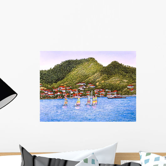Caribbean Harbor Wall Decal