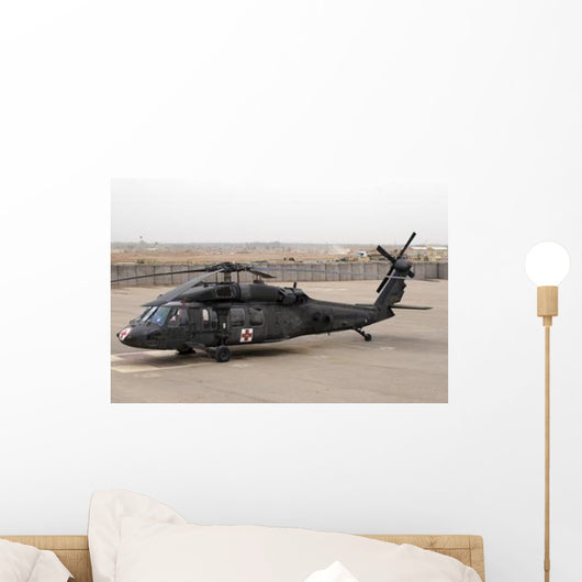Uh-60 Blackhawk Medivac Helicopter Wall Decal Design 2