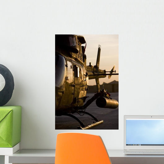 Oh-58d Kiowa during Sunset Wall Decal Design 2