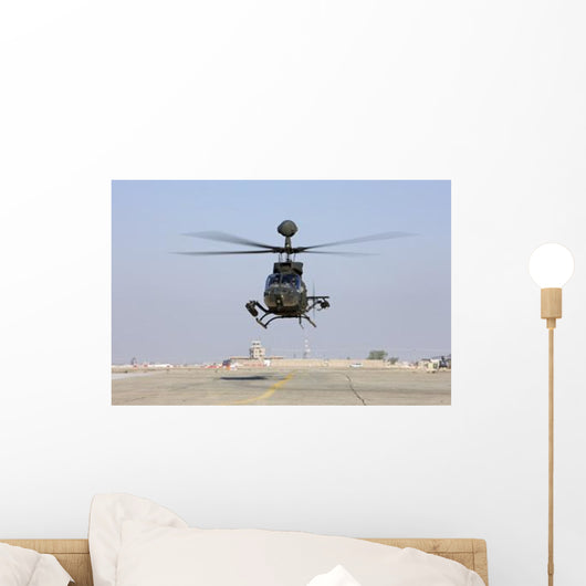 Oh-58d Kiowa Warrior Hovers Wall Decal Design 2