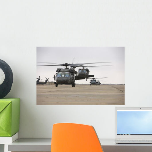 Uh-60 Black Hawks Taxis Wall Decal Design 10