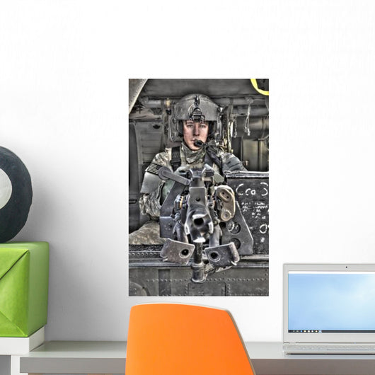 Uh-60 Black Hawk Door Wall Decal Design 2