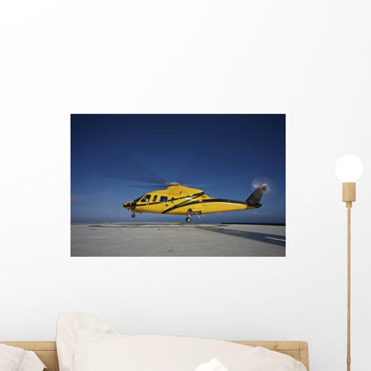 Sikorsky S-76 Utility Helicopter Wall Decal Design 3