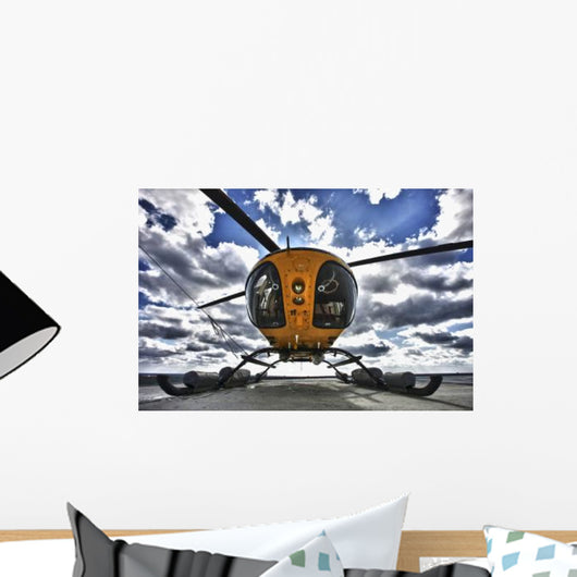 Bell 407 Utility Helicopter Wall Decal Design 3