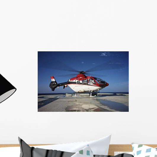 Eurocopter Ec135 Utility Helicopter Wall Decal Design 4