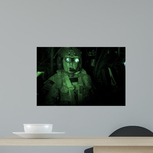 Pilot Equipped with Night Wall Decal