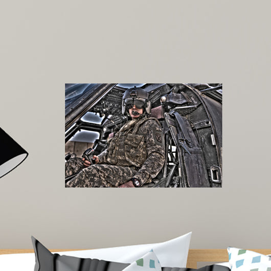 Hdr Image Pilot Sitting Wall Decal Design 2