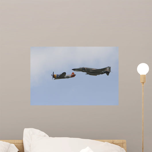 P-47 Thunderbolt and F-4 Wall Decal