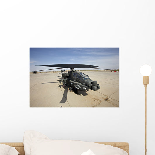 Ah-64d Apache Helicopter Cob Wall Decal Design 1