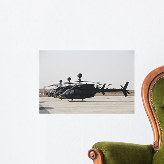 Oh-58d Kiowa Helicopters Flight Wall Decal Design 1
