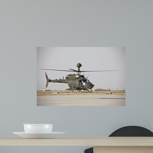 Oh-58d Kiowa Helicopter Takes Wall Decal