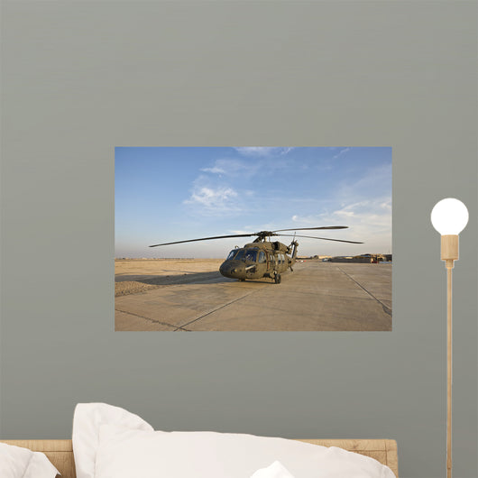 Uh-60 Black Hawk Parked Wall Decal Design 2