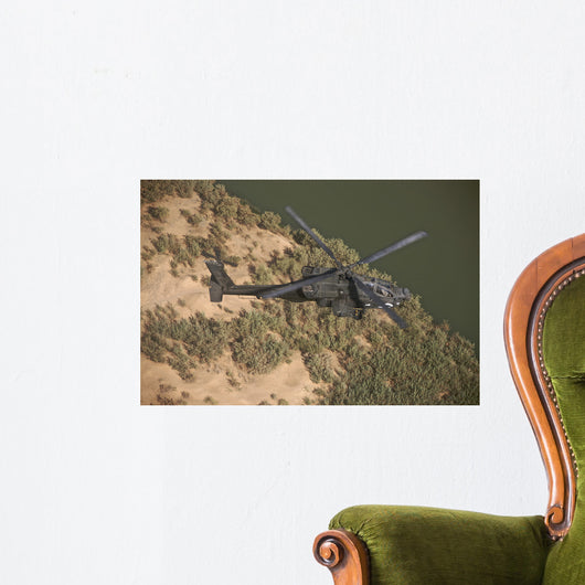 Ah-64d Apache Helicopter Flight Wall Decal Design 7