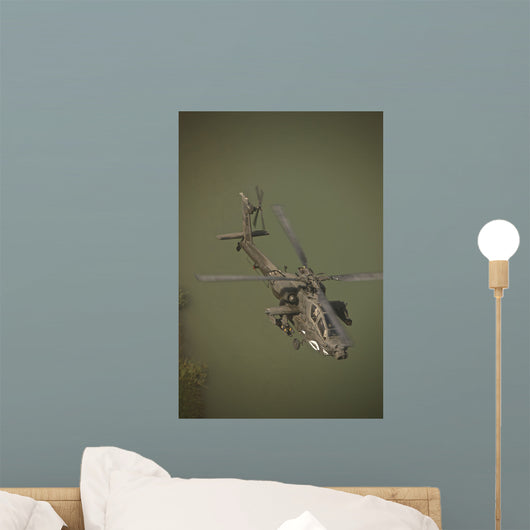 Ah-64d Apache Helicopter Flight Wall Decal Design 6