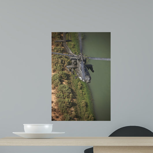 Ah-64d Apache Helicopter Flight Wall Decal Design 5