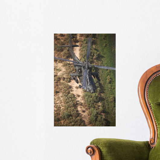 Ah-64d Apache Helicopter Flight Wall Decal Design 4