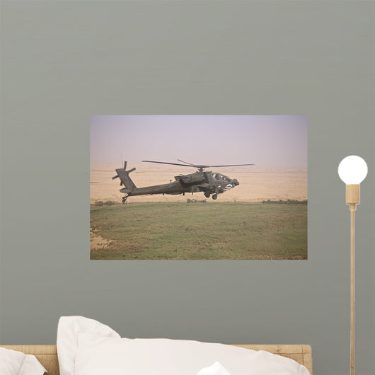 Ah-64d Apache Helicopter Mission Wall Decal Design 1