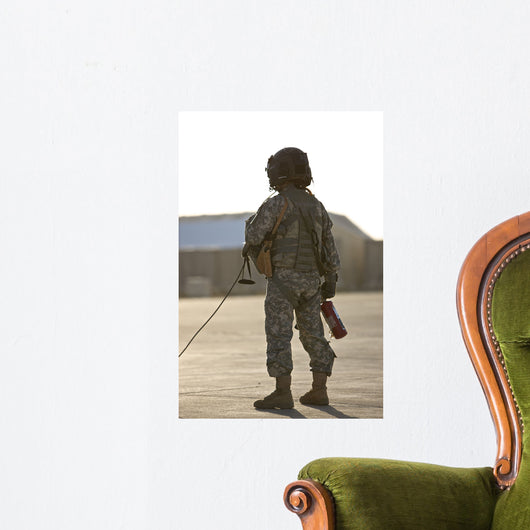Flight Crew Member Stands Wall Decal Design 2