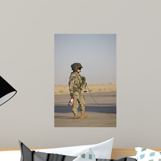 Flight Crew Member Stands Wall Decal Design 1