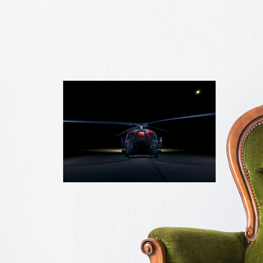 Uh-60 Black Hawk Helicopter Wall Decal Design 2