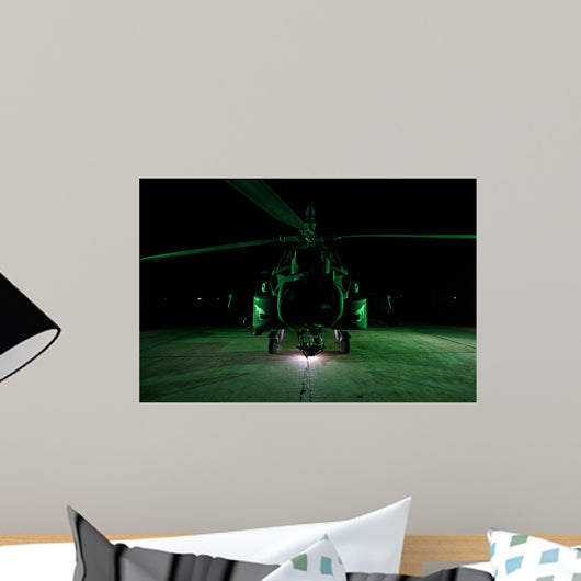 Ah-64d Apache Helicopter Night Wall Decal