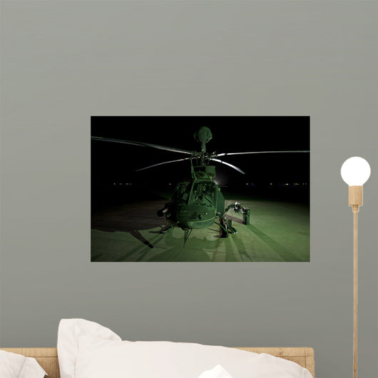 Oh-58d Kiowa Helicopter Cob Wall Decal Design 2