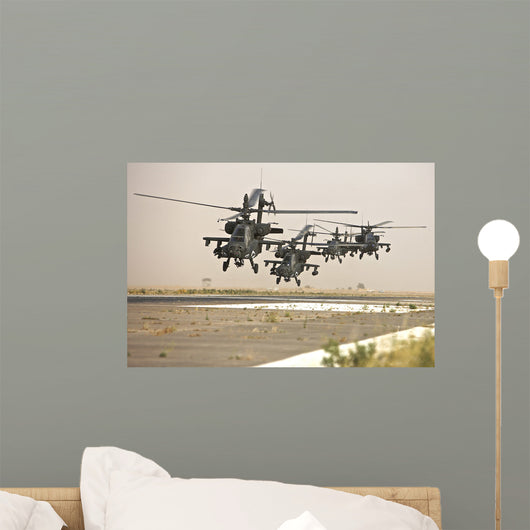 Group Ah-64d Apache Helicopters Wall Decal Design 3