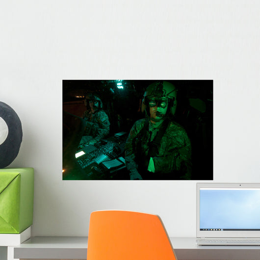 Pilots Equipped with Night Wall Decal Design 2