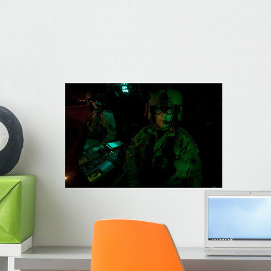 Pilots Equipped with Night Wall Decal Design 1