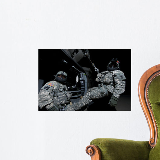 Crew Chief Sits Doorway Wall Decal Design 2