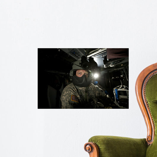 Crew Chief Uh-60 Black Wall Decal