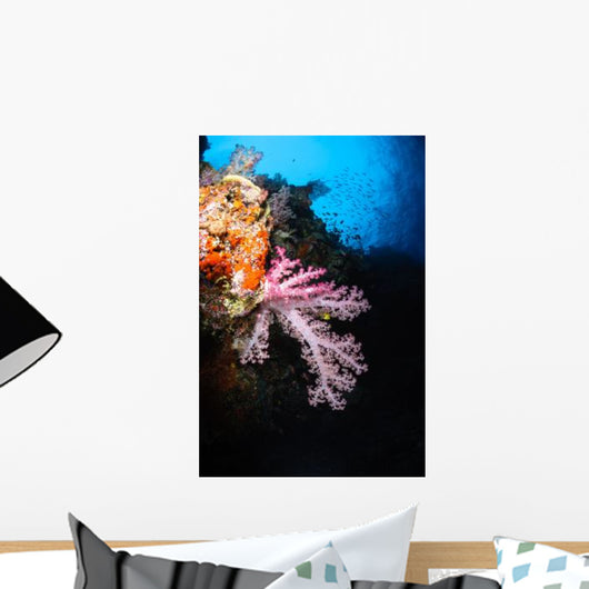 Soft Coral Seascape Fiji Wall Decal Design 1