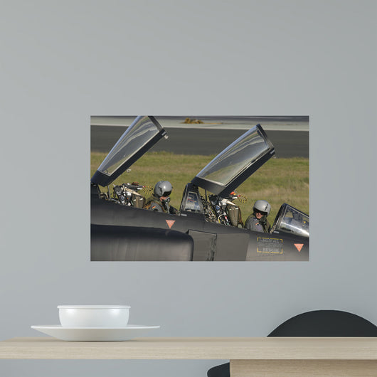 German Pilots Sitting Cockpit Wall Decal