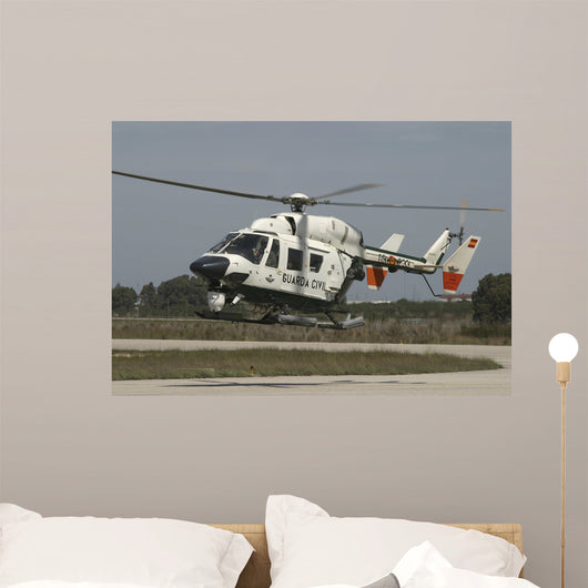 Bk117 Utility Helicopter Spanish Wall Decal