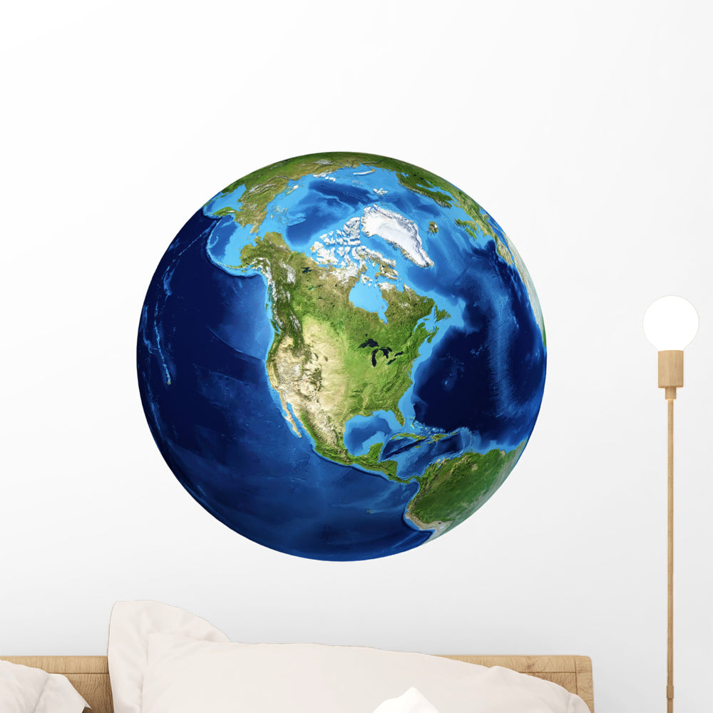 3D Rendering Planet Earth Wall Decal Design 21 - WallMonkeys.com ...