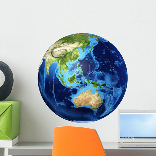3D Rendering Planet Earth Wall Decal Design 19