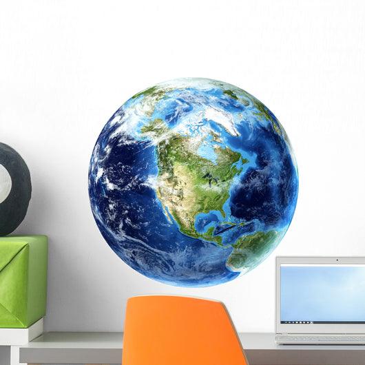 3D Rendering Planet Earth Wall Decal Design 9
