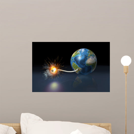 Earth Globe with Fuse Wall Decal