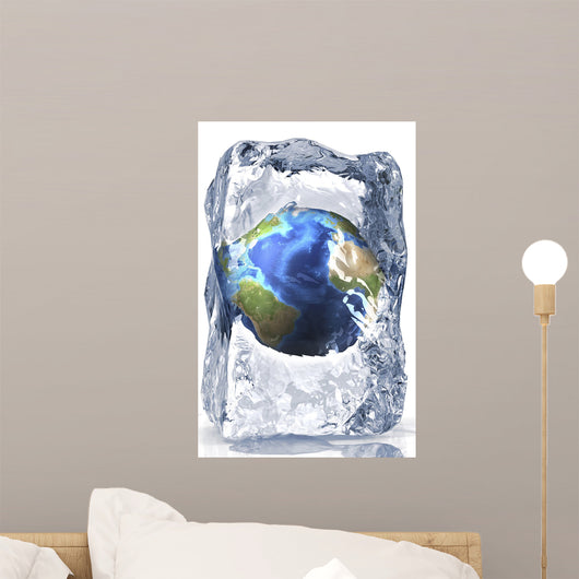 Planet Earth Frozen inside Wall Decal