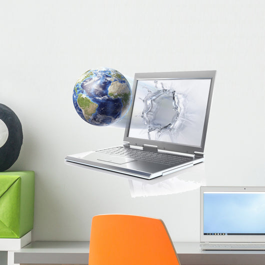 Planet Earth Globe Coming Wall Decal
