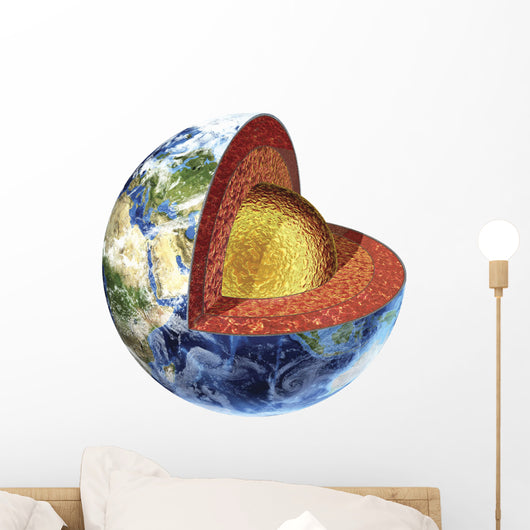 Cross Section Planet Earth Wall Decal Design 2