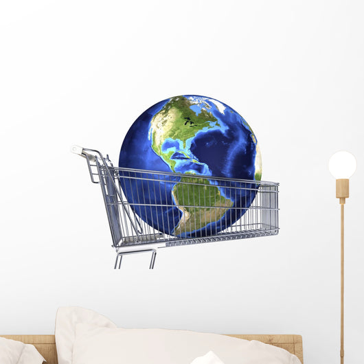 Planet Earth inside Supermarket Americas Wall Decal