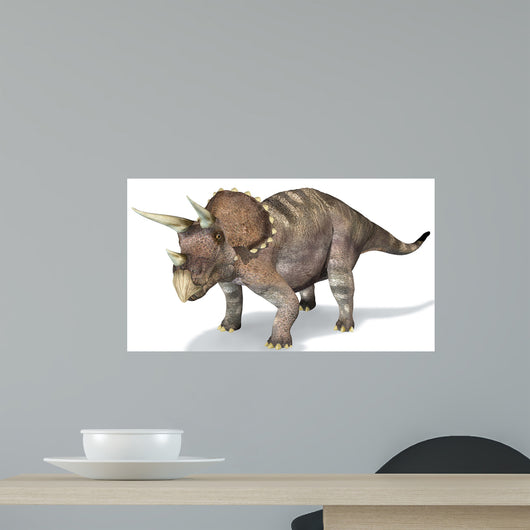 3D Rendering Triceratops Dinosaur Wall Decal Design 2