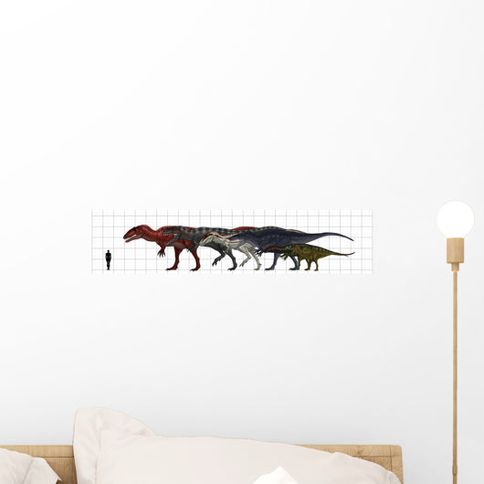 Carcharodontosauridae Size Chart Wall Decal
